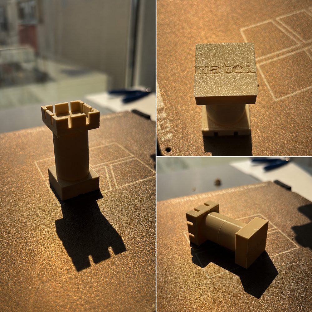 Piesă de șah personalizată, printată 3D de un elev la cursul de modelare 3D Hai Mate-Info